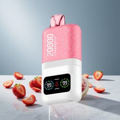 Aivono AIM MAGIC 20000 Puffs Jordbær Is med LCD-skærm og Type-C opladning